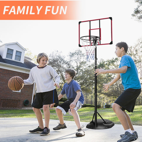 Adjustable Portable Basketball Hoop - 7.5ft to 9.2ft with 32" Backboard
