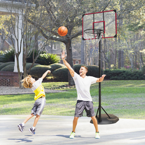 Adjustable Portable Basketball Hoop - 7.5ft to 9.2ft with 32" Backboard