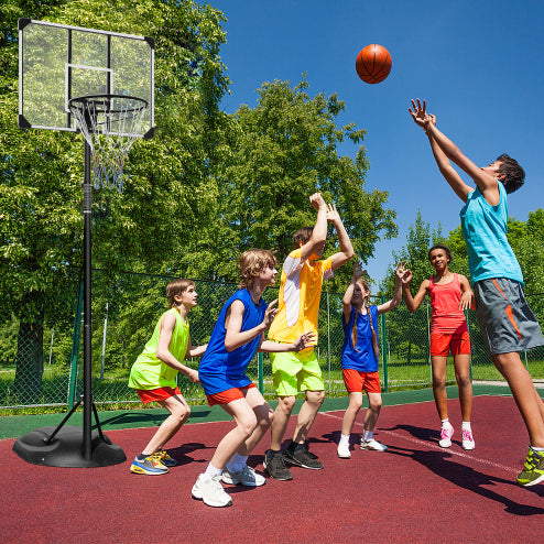 Adjustable Portable Basketball Hoop - 7.5ft to 9.2ft with 32" Backboard