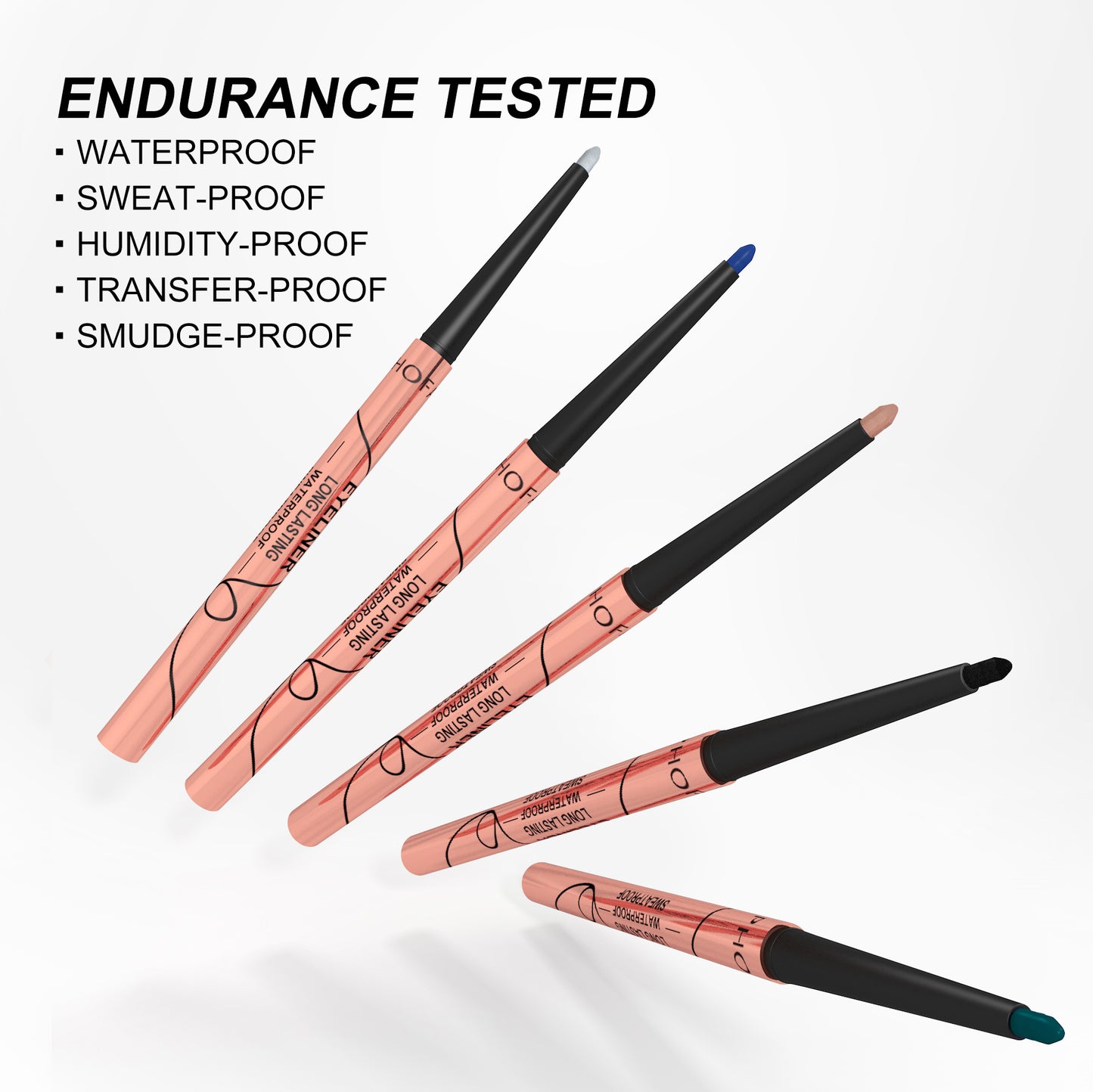 Waterproof Colorful Eyeliner Set - 8 Piece Matte Long-Lasting Collection