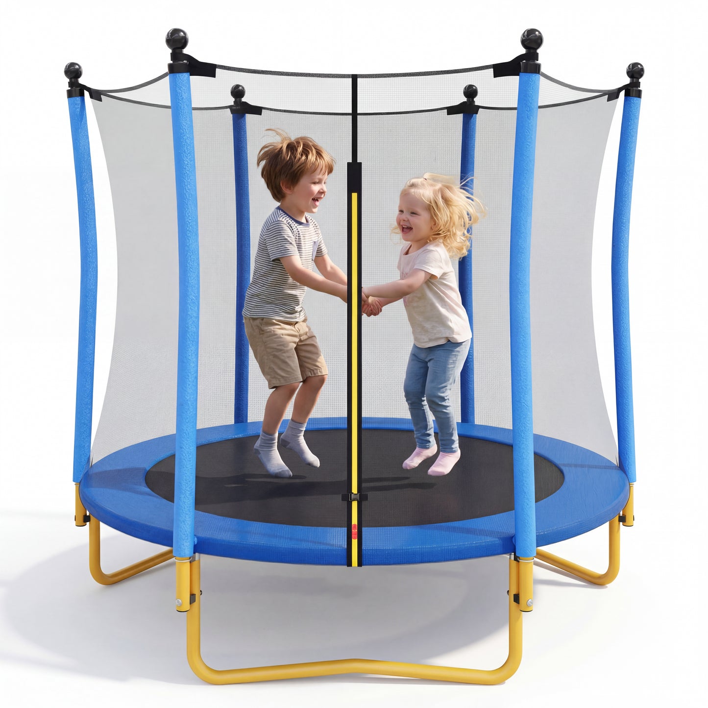 5.5 FT Kids Trampoline With Safety Net, Indoor Outdoor Toddler