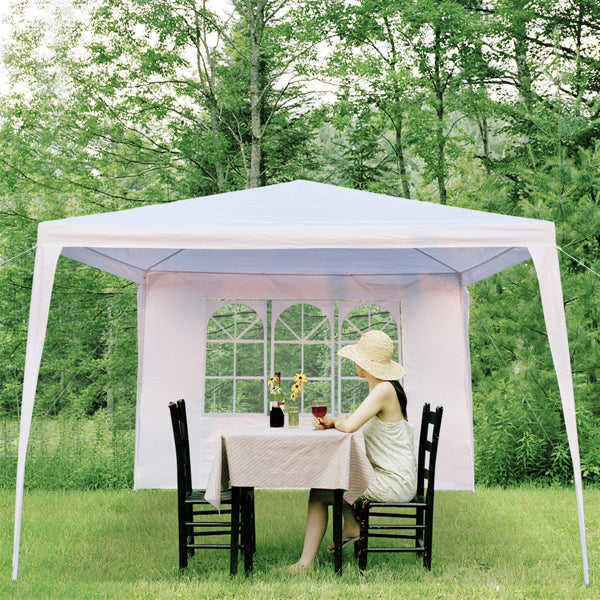 3x3m Portable Waterproof Spiral Tube Tent with Two Doors - White