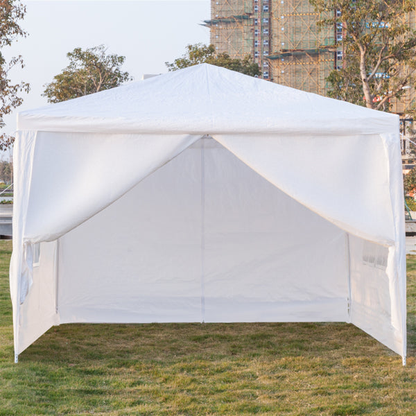 3x3m Portable Waterproof Spiral Tube Tent with Two Doors - White