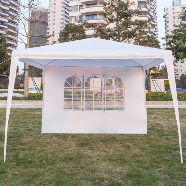 3x3m Portable Waterproof Spiral Tube Tent with Two Doors - White
