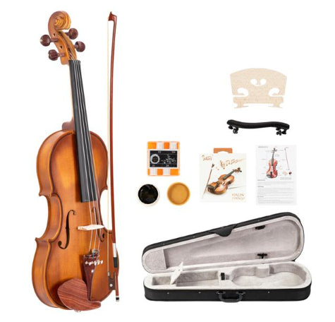 Natural Acoustic Violin Accessories Set - Matte Natural Color