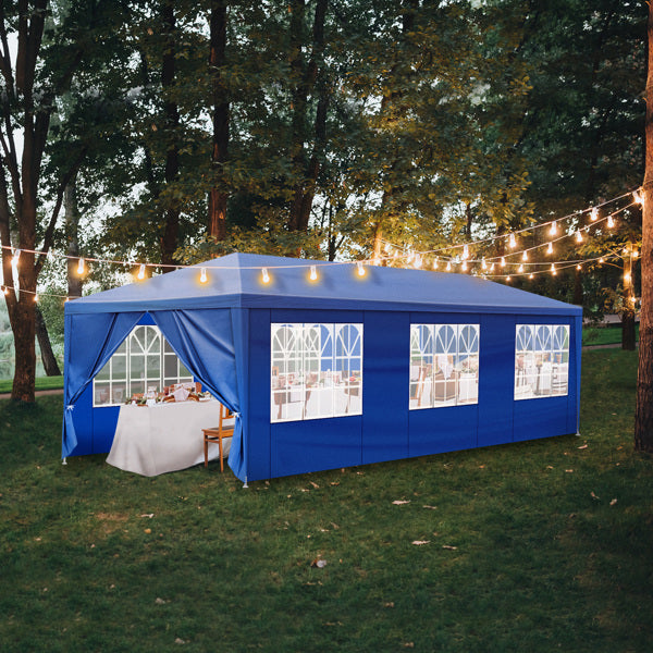 10'x30' Outdoor Party Tent with Removable Sidewalls - Blue