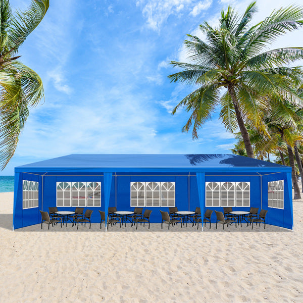 10'x30' Outdoor Party Tent with Removable Sidewalls - Blue