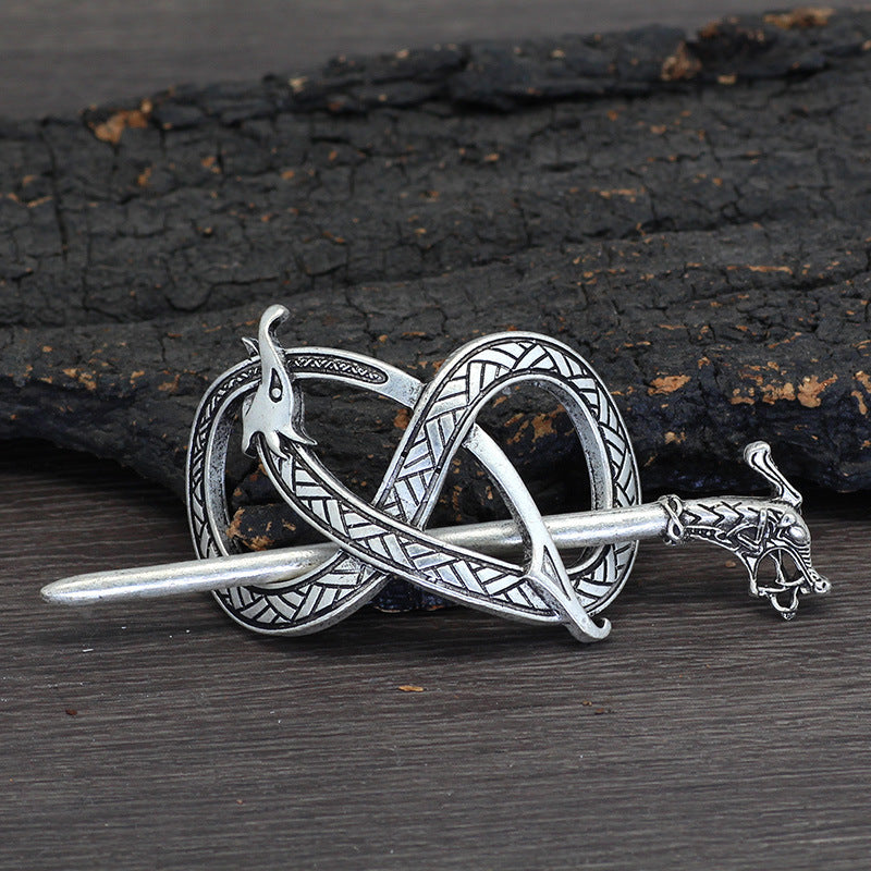 Retro Animal Hairpin Hair Clip - Silver