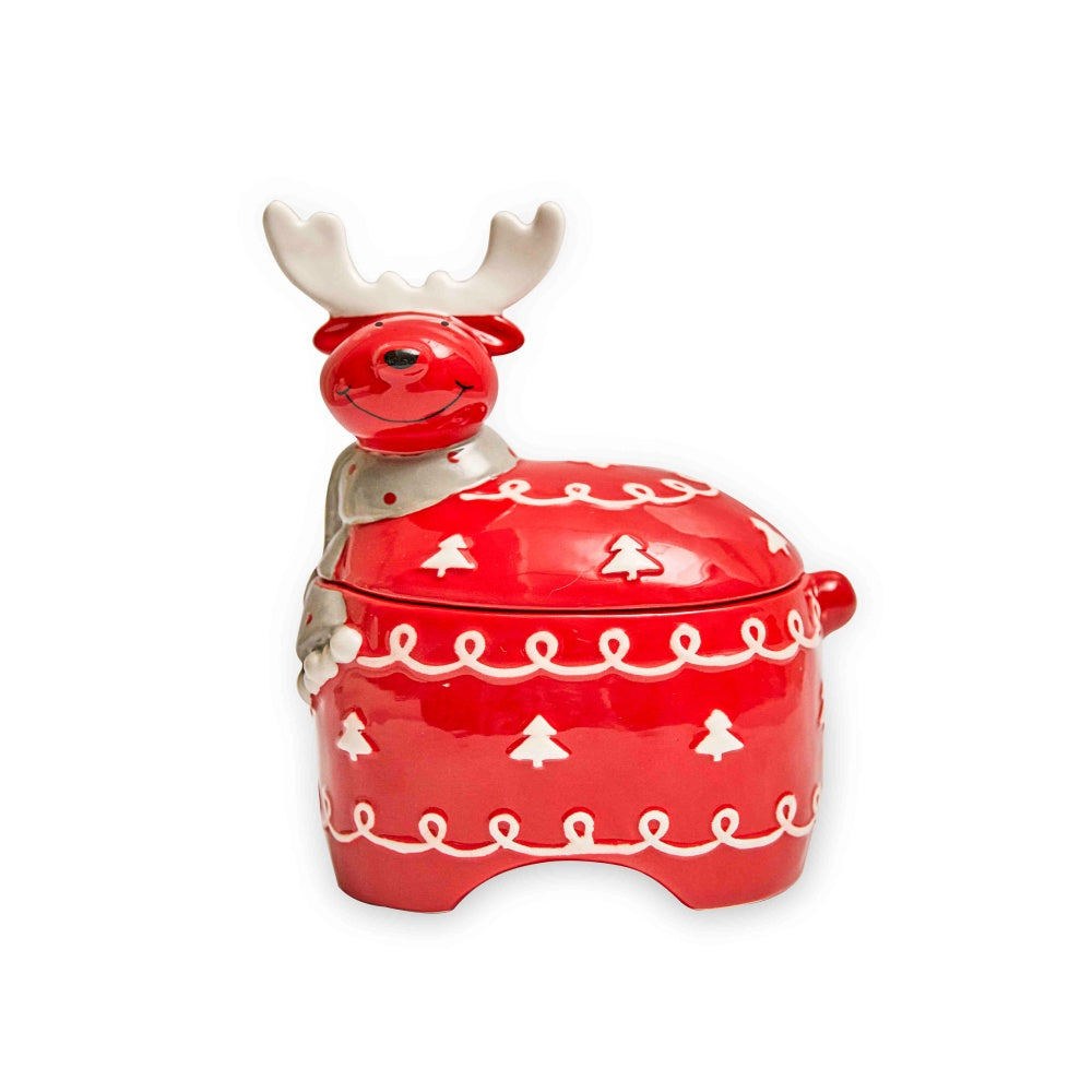 Ceramic Elk-Shaped Candy Storage Tank - Creative Food Organizer