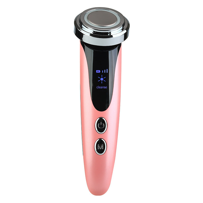 Color Light Therapy Face & Eye Beauty Device Pink - Ultrasonic Infrared Negative Ions