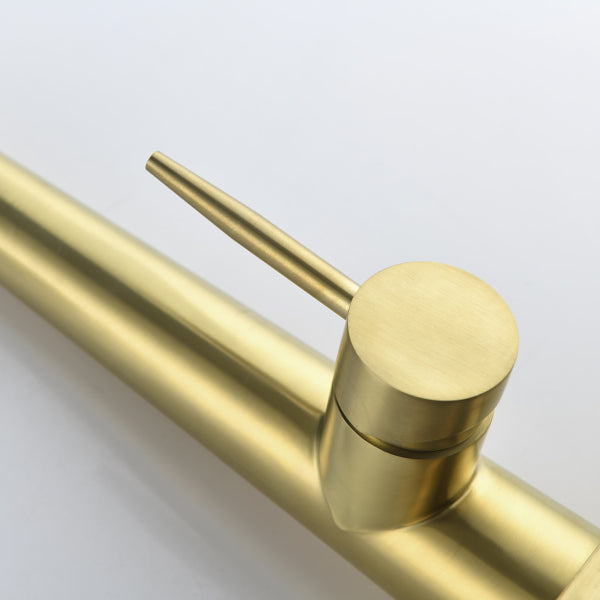 Pull-Down Kitchen Faucet with Eco-Friendly Stainless Steel - Gold