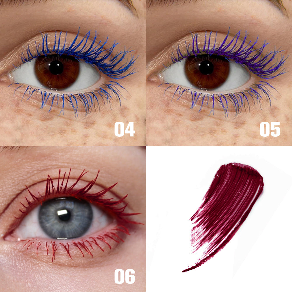 Waterproof Colorful Mascara - Lengthening and Volumizing Lash Makeup