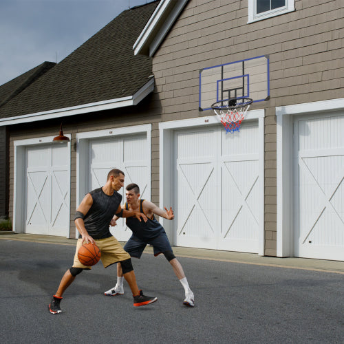 Wall-Mounted Basketball Hoop - 45x29 Inches, Shatterproof Back