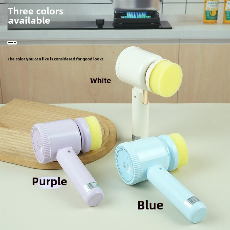 Electric Cleaning Brush with Multiple Brush Heads for Versatile Use