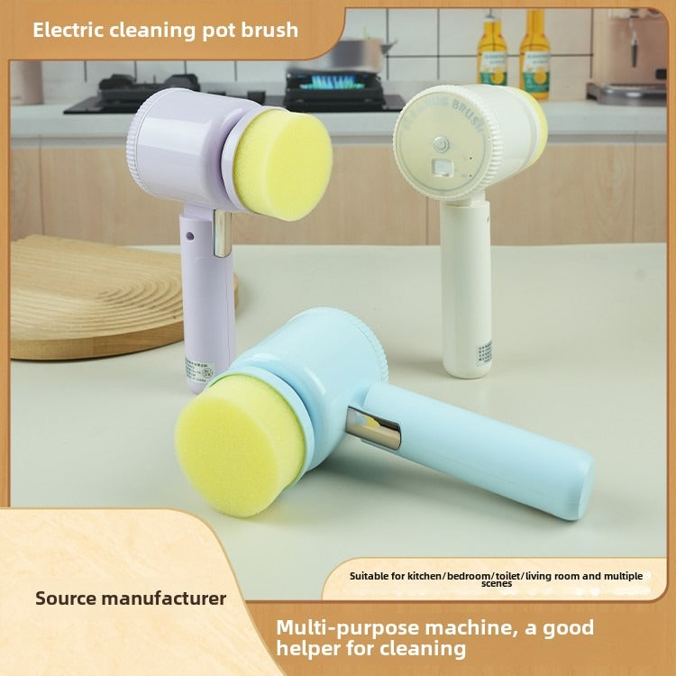 Electric Cleaning Brush with Multiple Brush Heads for Versatile Use
