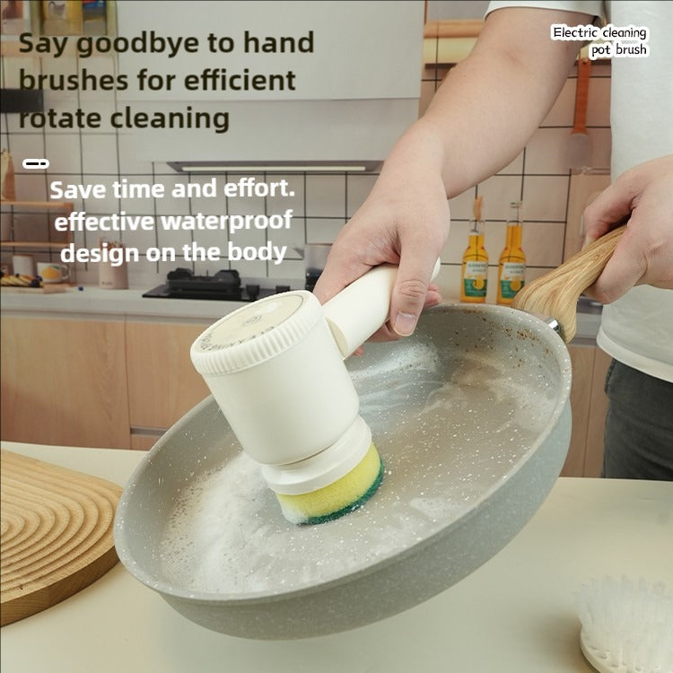 Electric Cleaning Brush with Multiple Brush Heads for Versatile Use