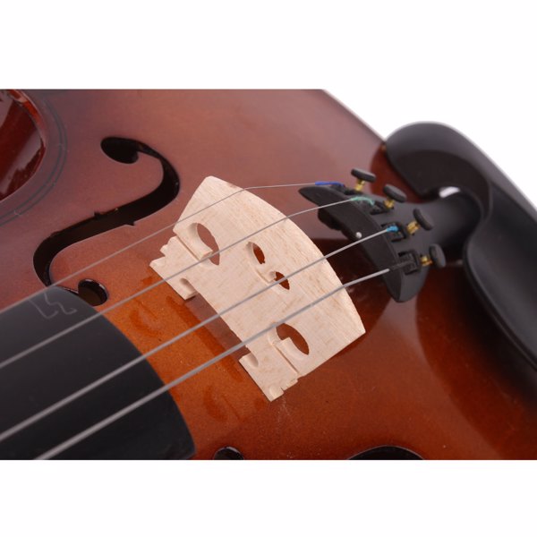 4/4 Full-Size Natural Acoustic Violin Set with Case & Bow
