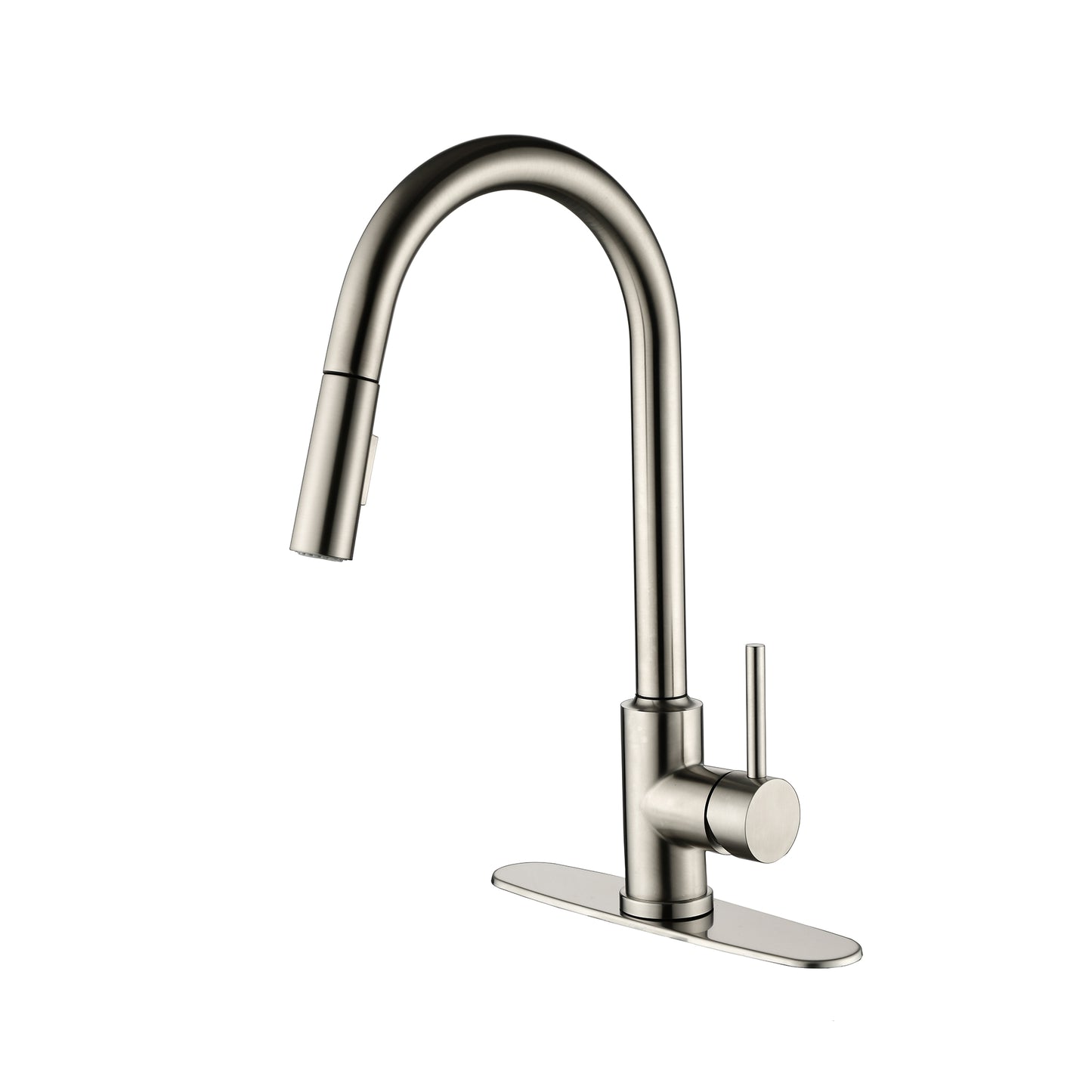 Stainless Steel Kitchen Faucet with Pull-Down Sprayer