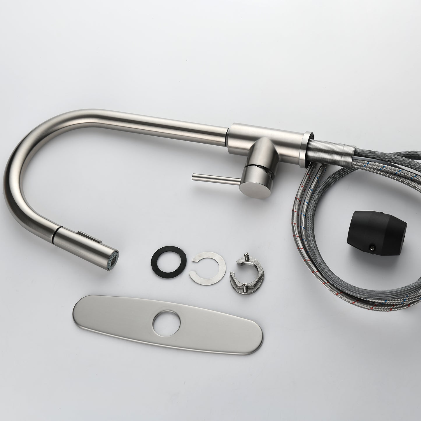 Stainless Steel Kitchen Faucet with Pull-Down Sprayer