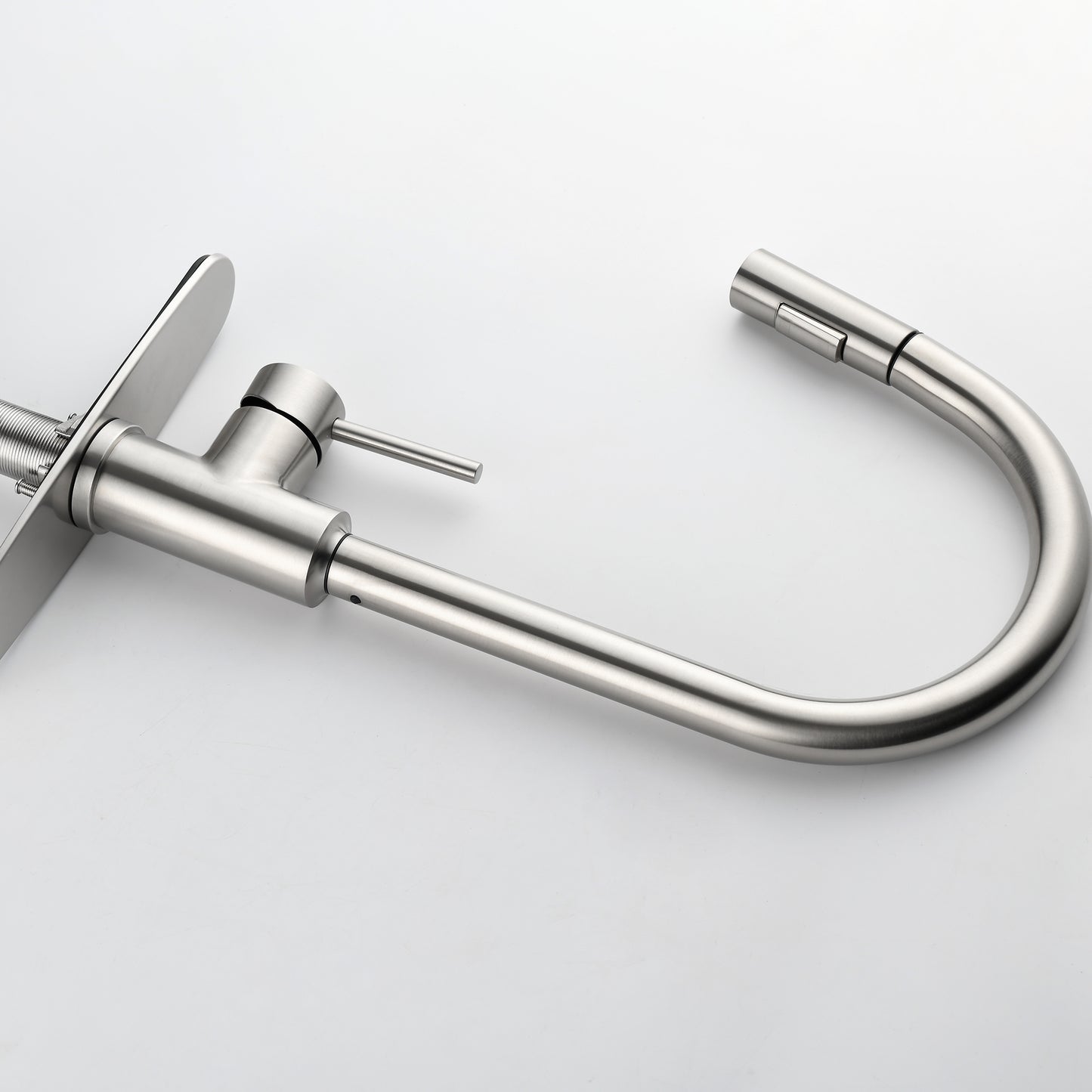 Stainless Steel Kitchen Faucet with Pull-Down Sprayer
