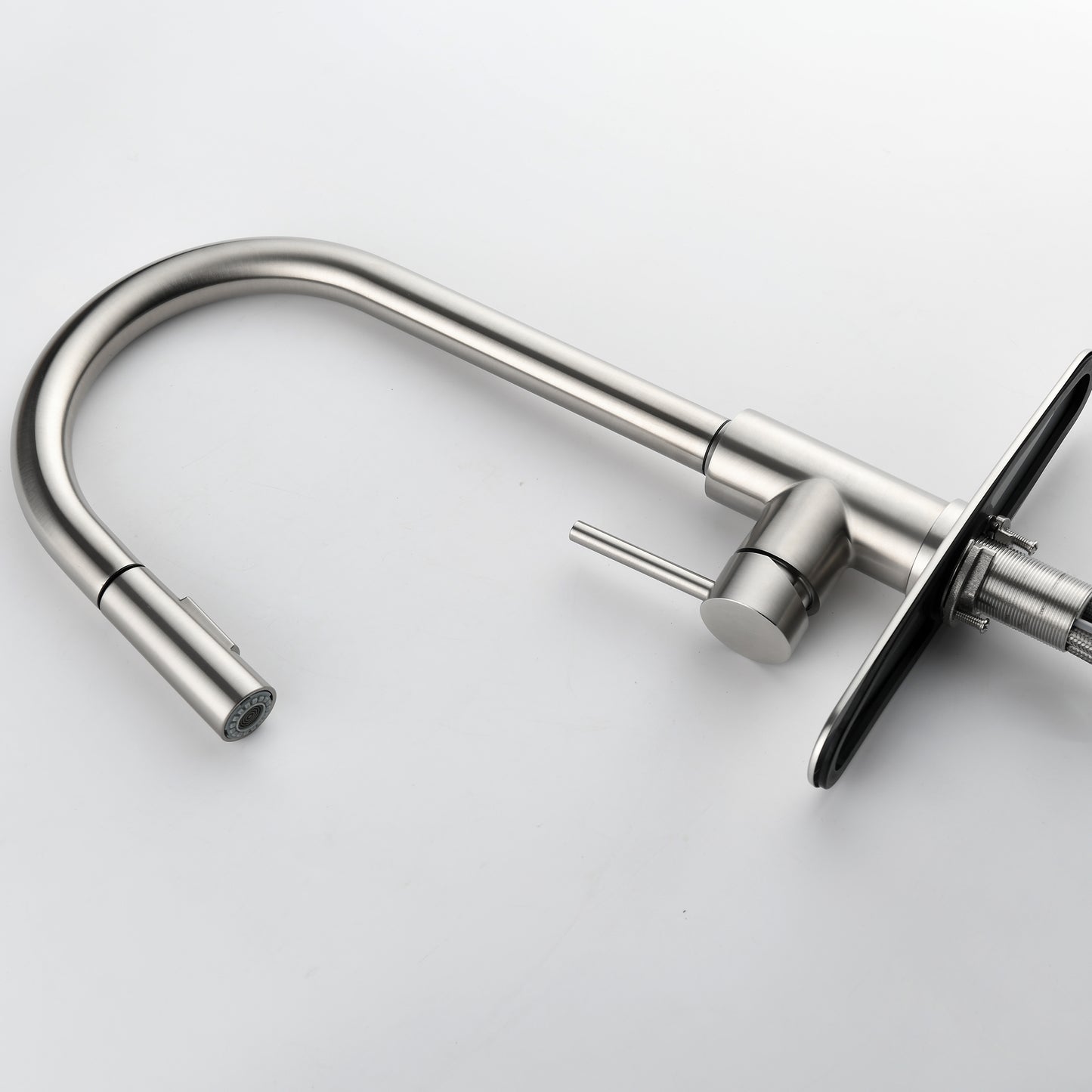 Stainless Steel Kitchen Faucet with Pull-Down Sprayer