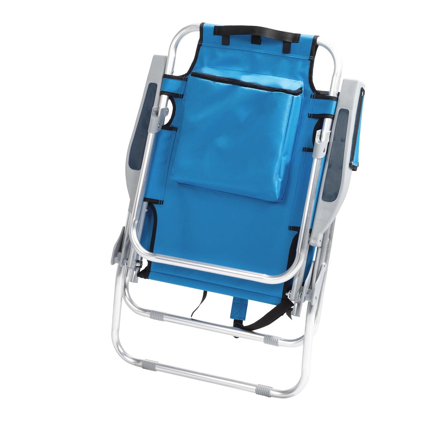 Lightweight Folding Beach Chair with Adjustable Back - Blue