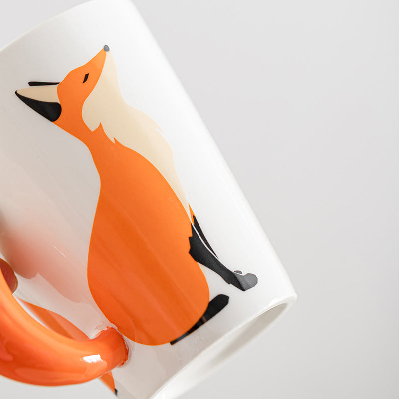 Creative Ceramic Fox Mug - 360ml Unique Kitchen Drinkware - Multiple Colors