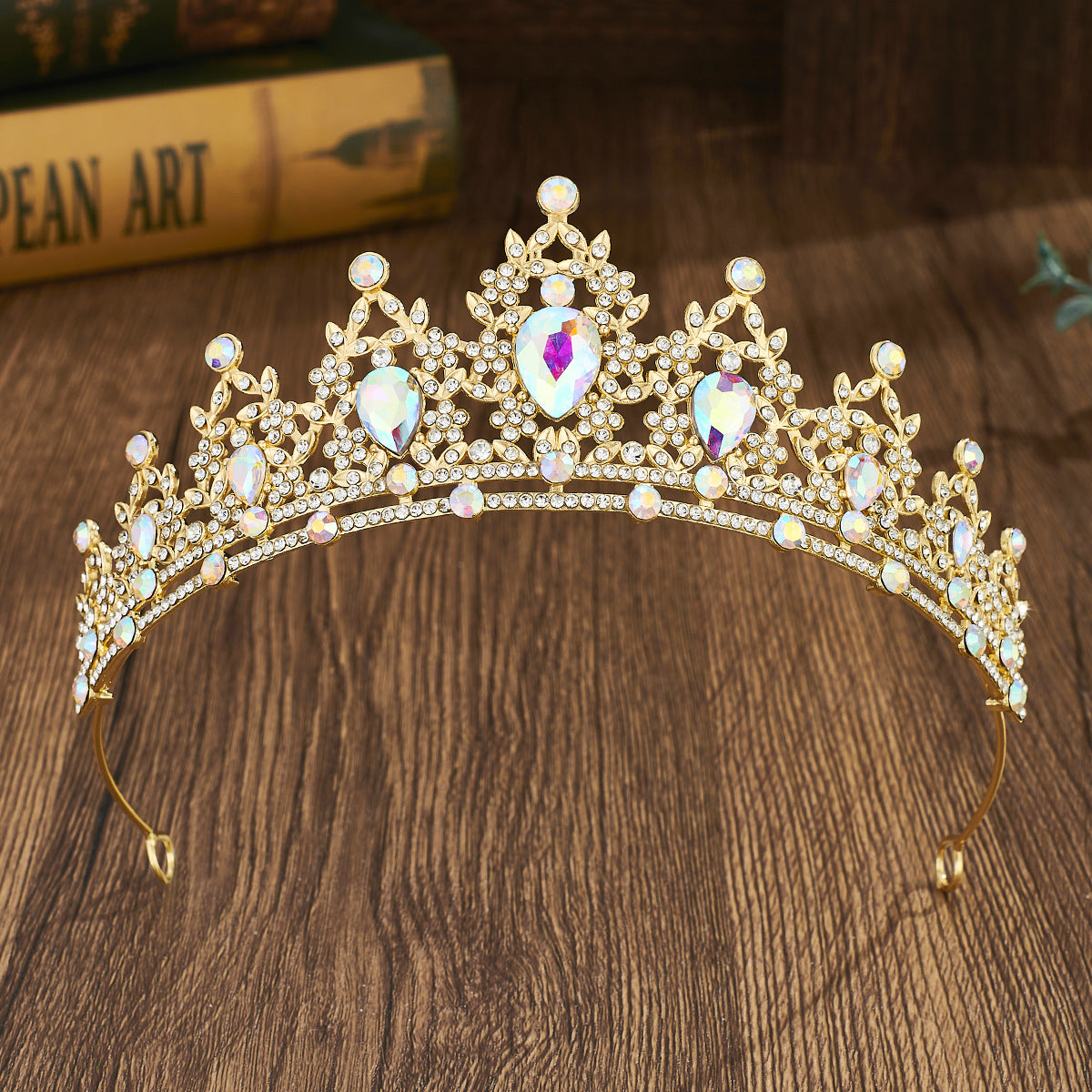 Rhinestone Crown Headband Wedding Hair Accessory