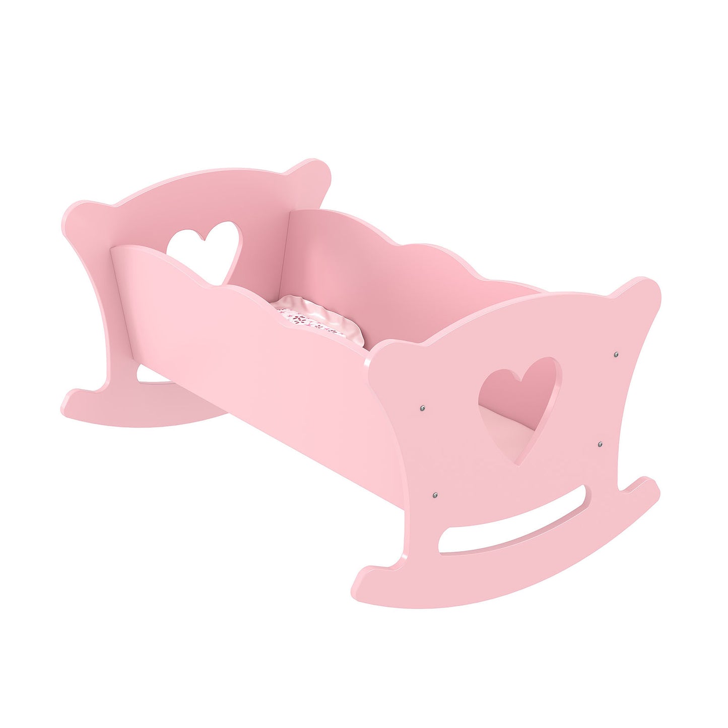 Wooden Cradle For 20 Inch Dolls Kids Role Play Easy Assembly Baby