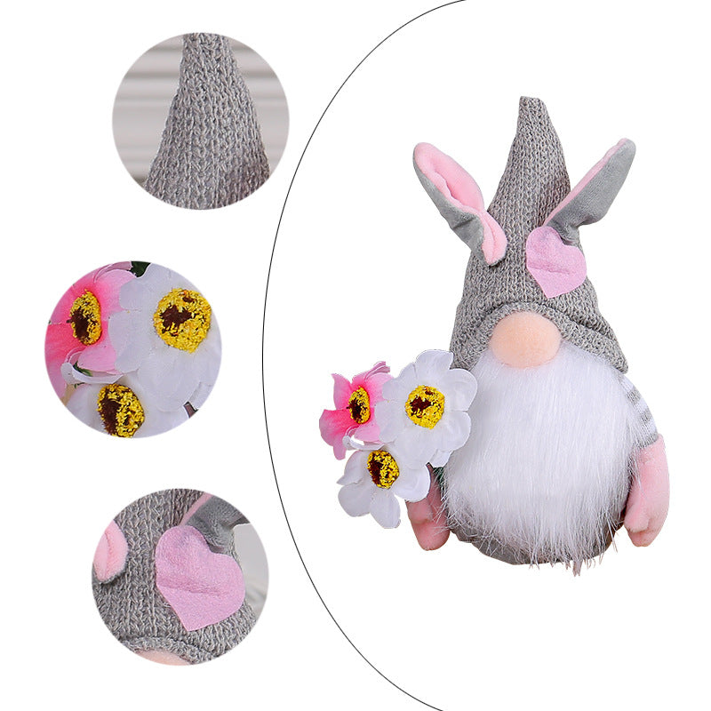Easter Faceless Doll Gift Set Small Decor for Holiday Celebrations