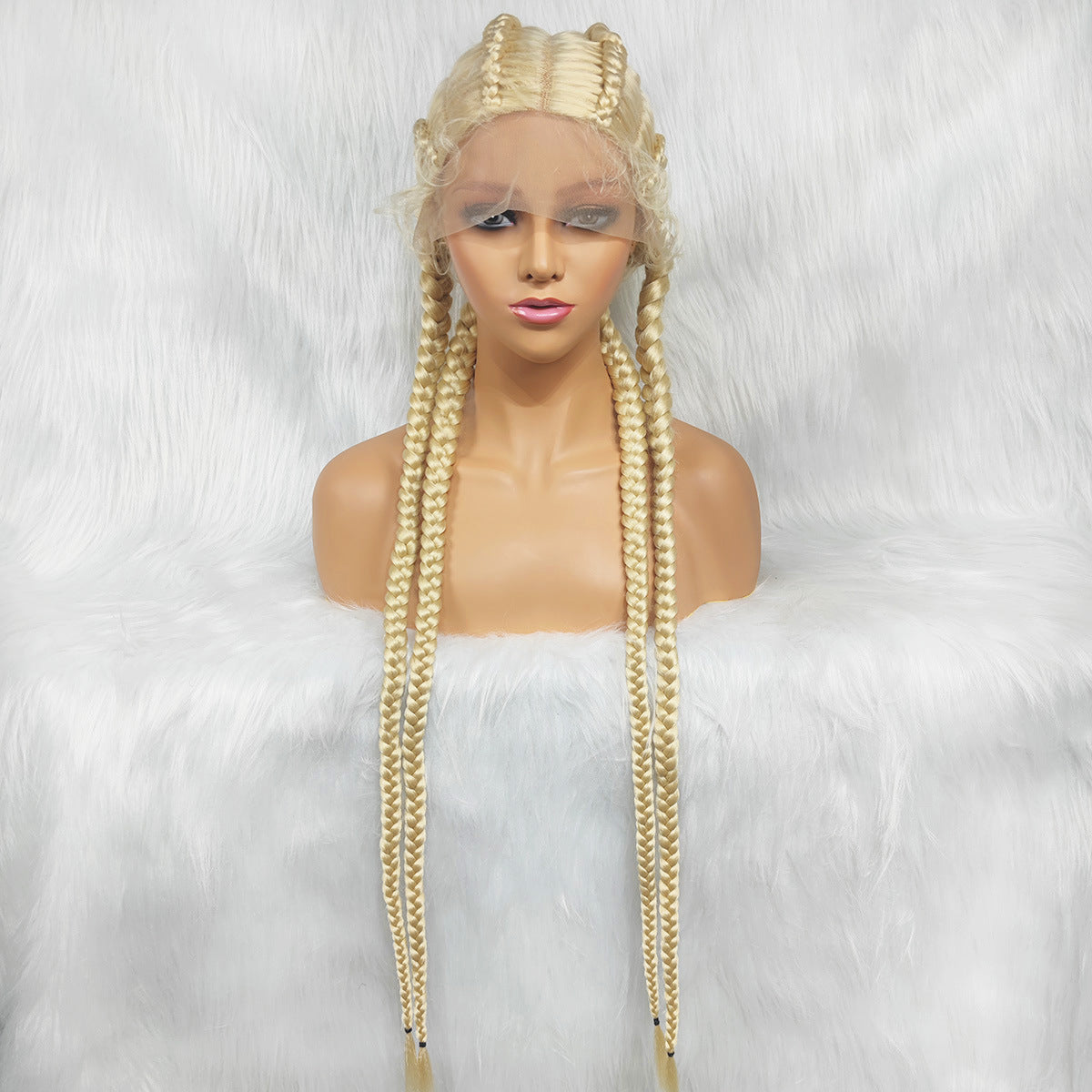 4 Strand Lace Braids Wig for All Hair Colors - Hand-Woven Hair Extension