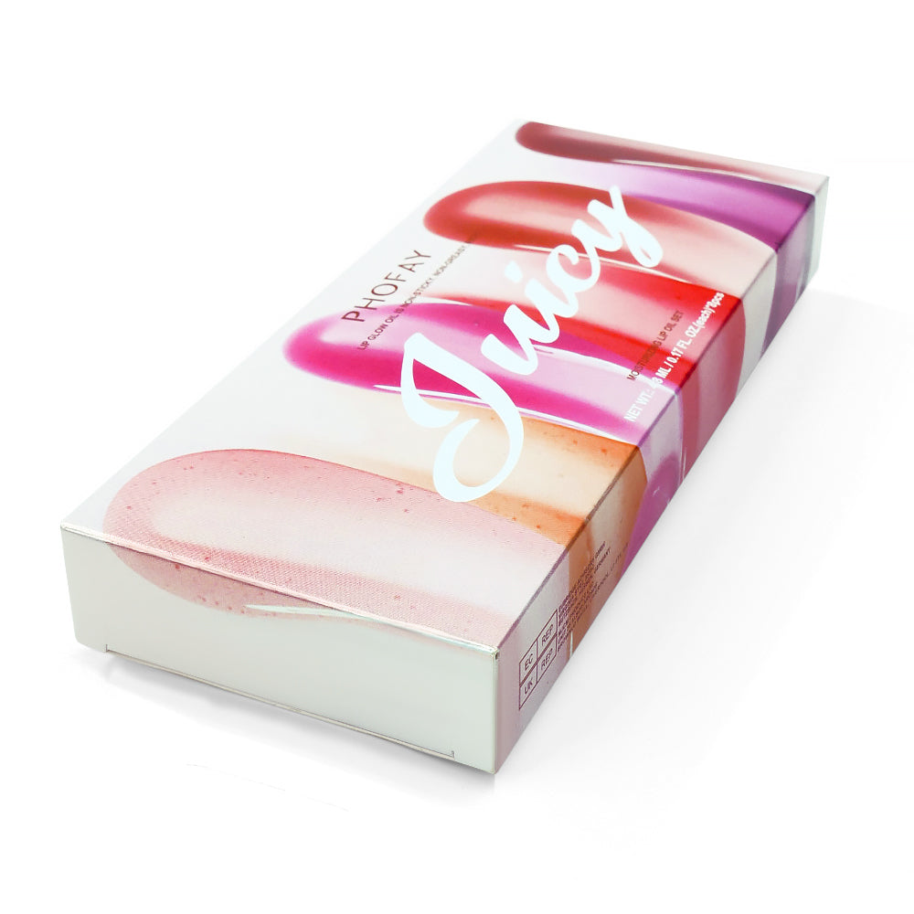 Hydrating Juicy Lip Oil Set - 8 Piece Moisturizing Lip Gloss Collection