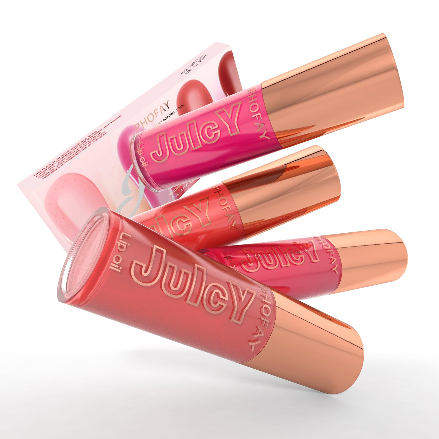 Hydrating Juicy Lip Oil Set - 8 Piece Moisturizing Lip Gloss Collection