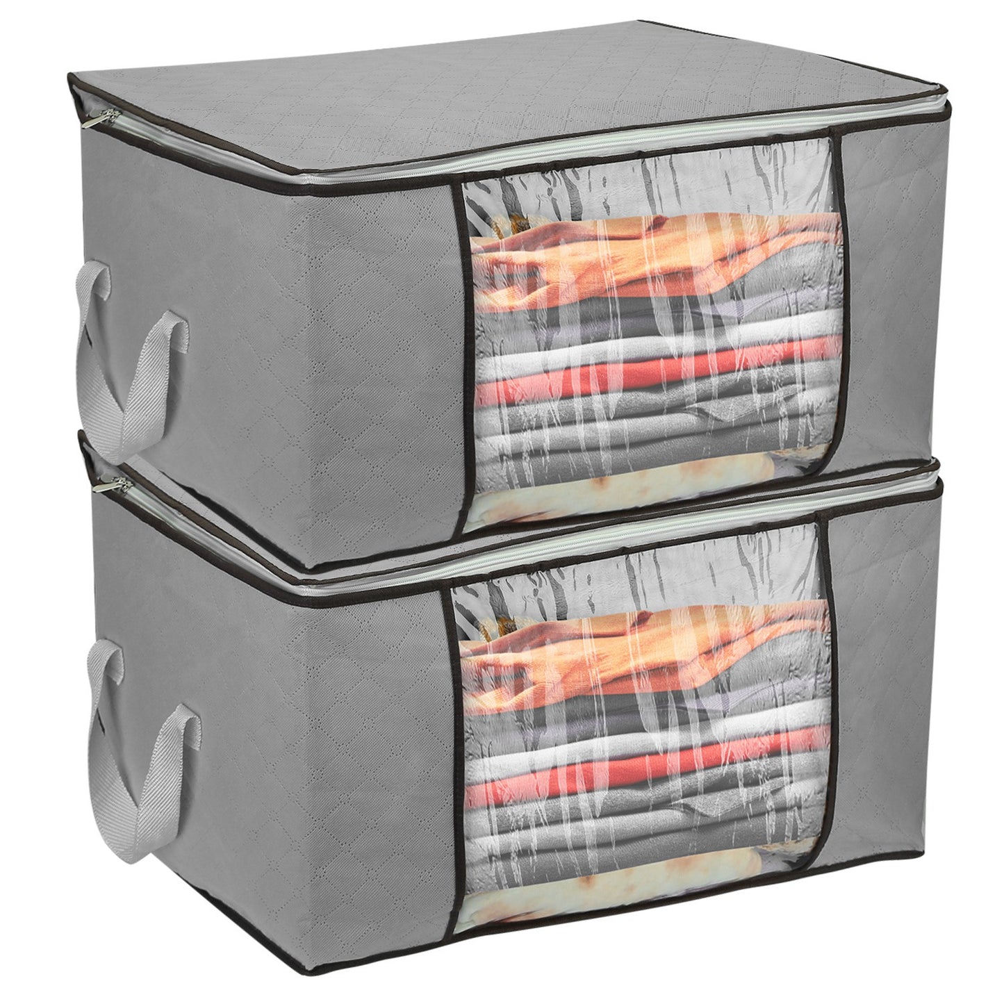 2Pcs Clothes Storage Bag For Moving Season 90L Per With Thick Fabric
