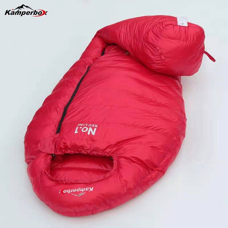 Ultralight Winter Sleeping Bag - Large Mummy Design, CW1100 - Red