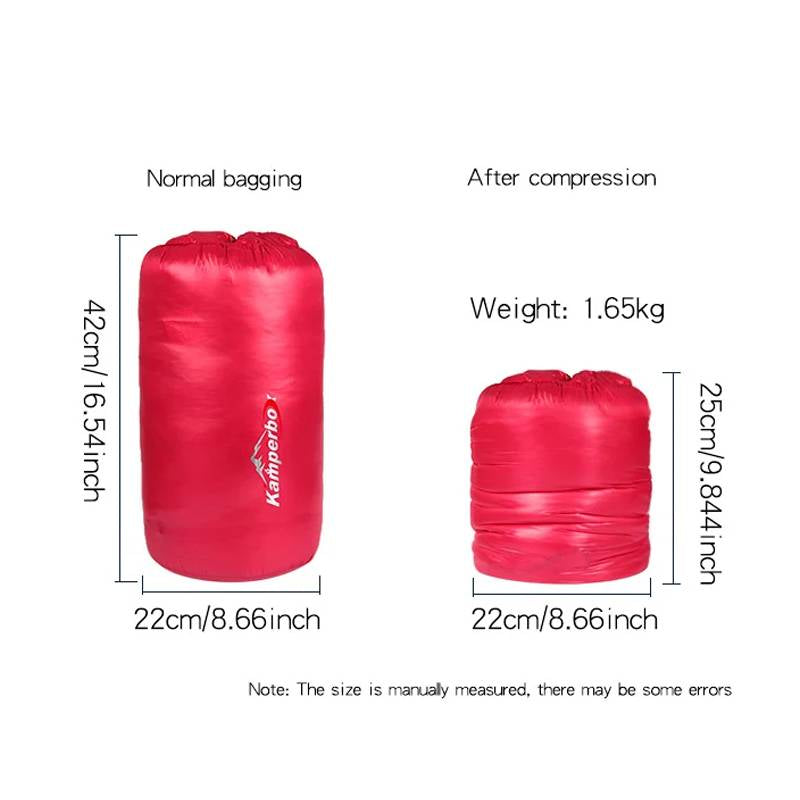 Ultralight Winter Sleeping Bag - Large Mummy Design, CW1100 - Red