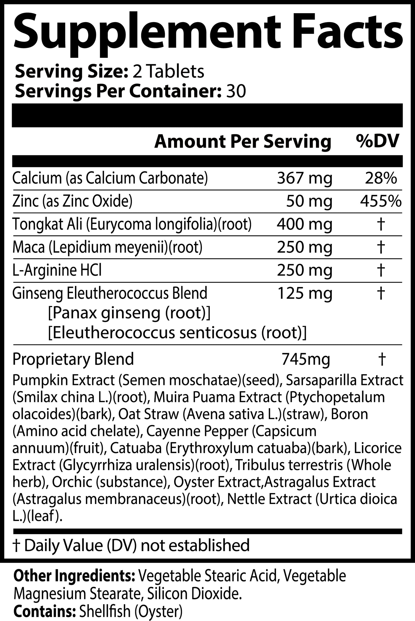 Male Vitality & Performance Supplement - Natural Libido & Energy Support