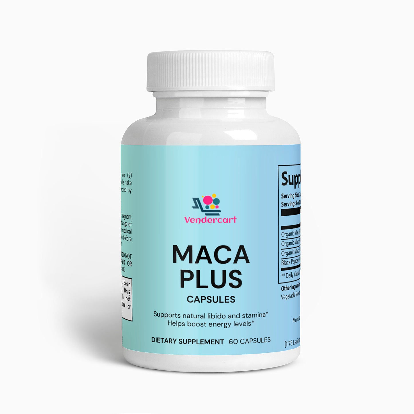 Organic Triple Maca Root Supplement - 1500mg Energy & Hormone Balance Formula