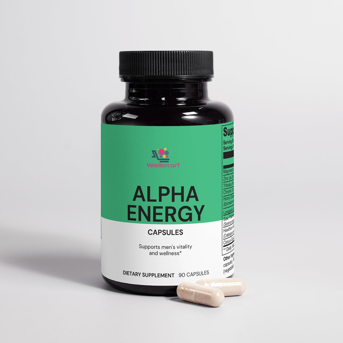 Testosterone Support Supplement - 90 Capsules for Strength and Vitality