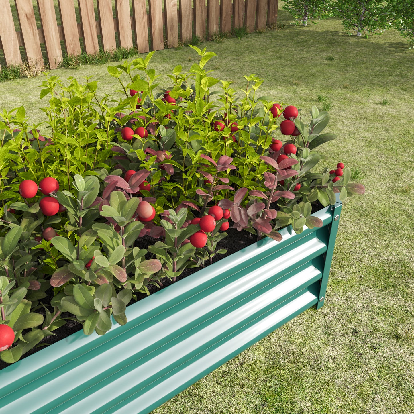 Metal Raised Garden Bed - 2PCS 4' x 2' x 1' Planter for Vegetables & Herbs
