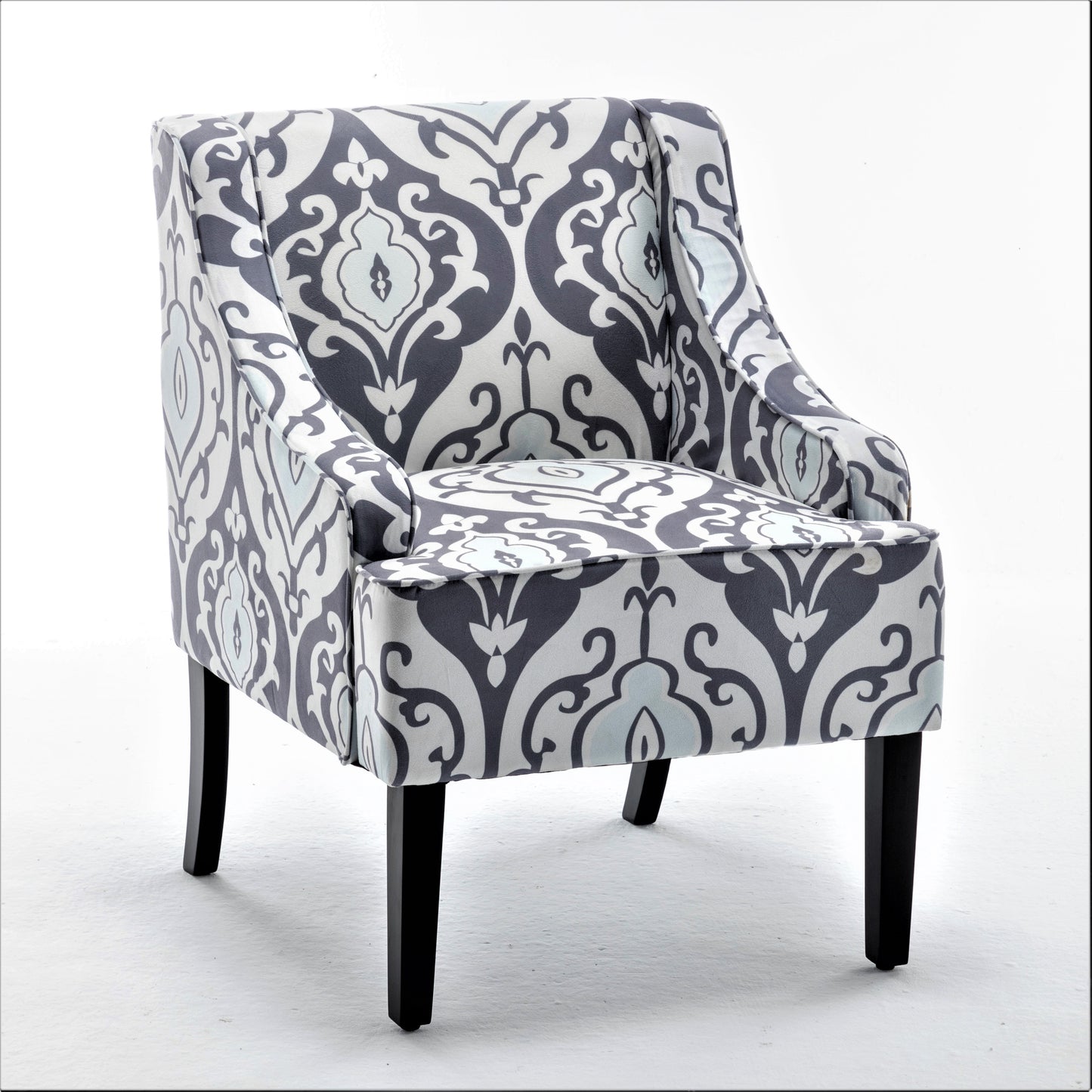 Versatile Upholstered Side Chair, Solid Wood Frame With Recessed