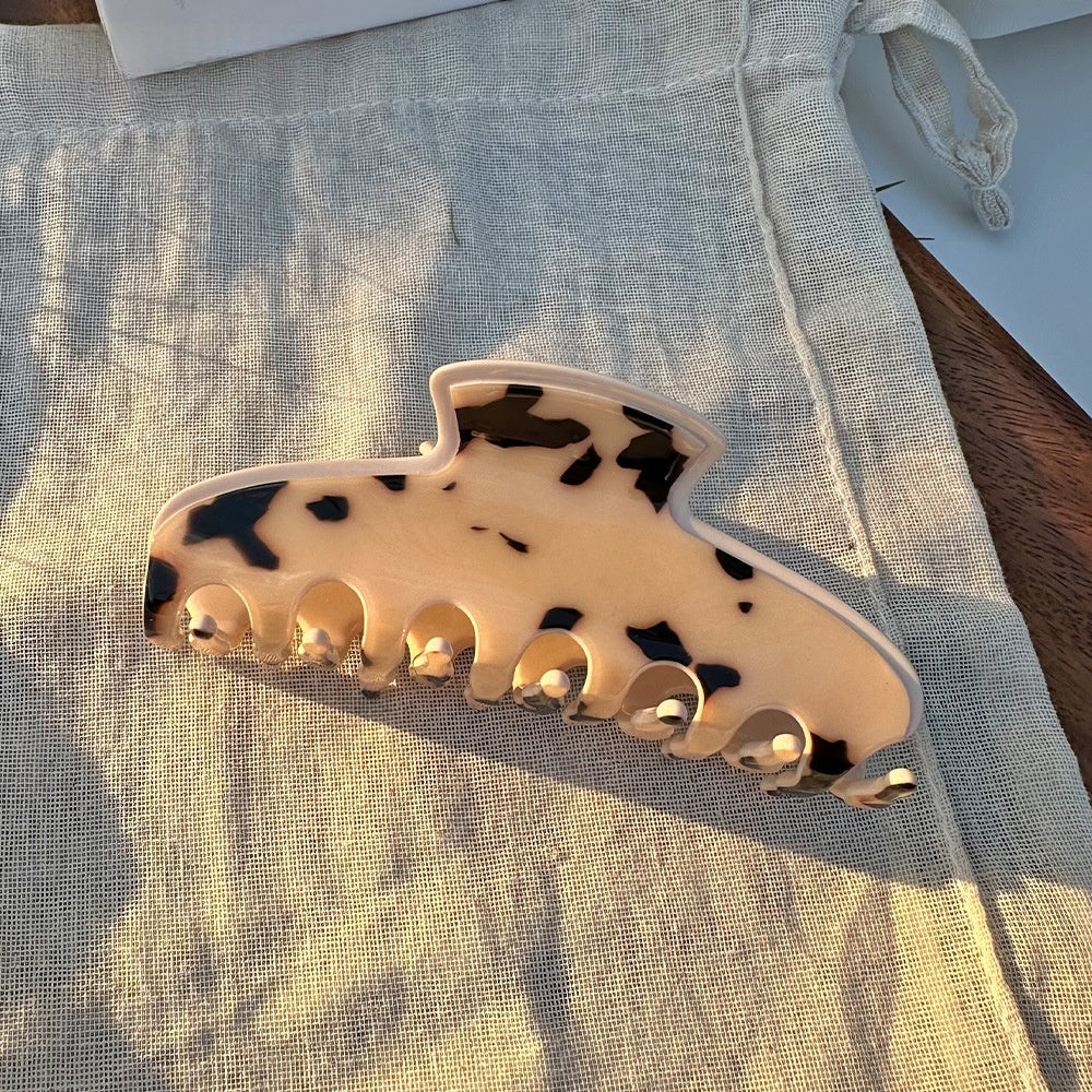 Large Hair Clip for Women - Vintage Acetate, Handmade