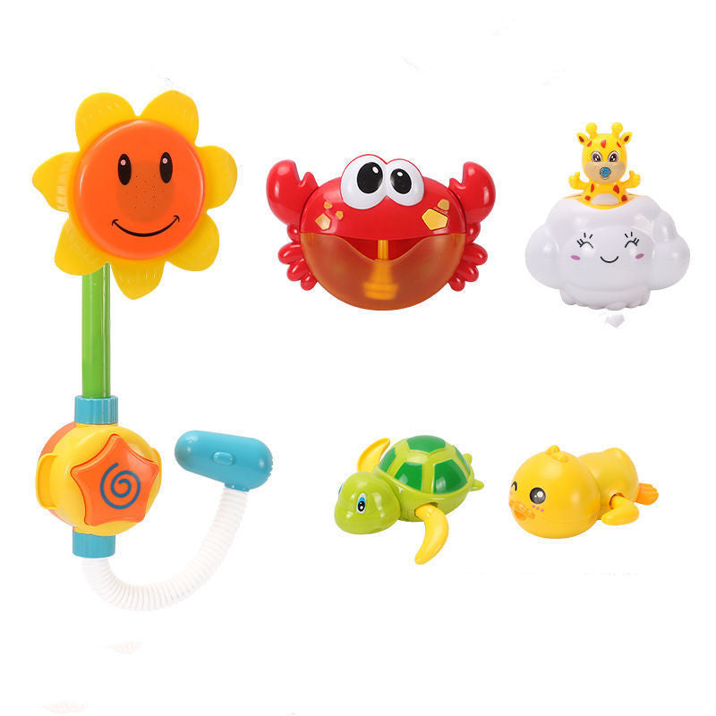 Kids Water Play Bath Toy Set with Water Spraying Ducks and Animals