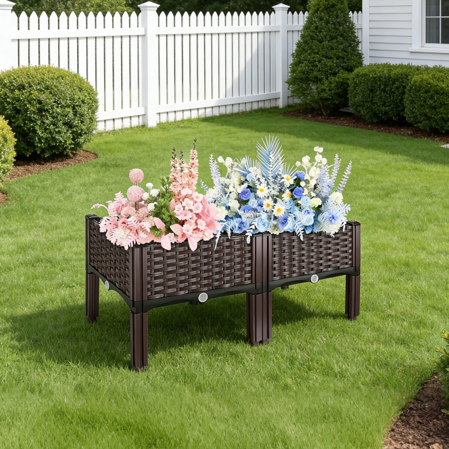 Outdoor Raised Garden Bed with Legs and Self-Watering System - Multiple Sizes