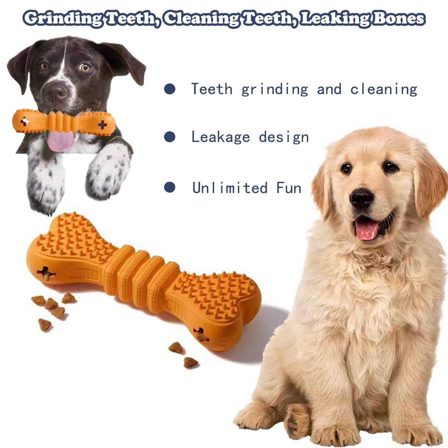 Dog Chew Toys 2-Pack - Dental Care & Toothbrush Stick for Small, Medium & Large Dogs