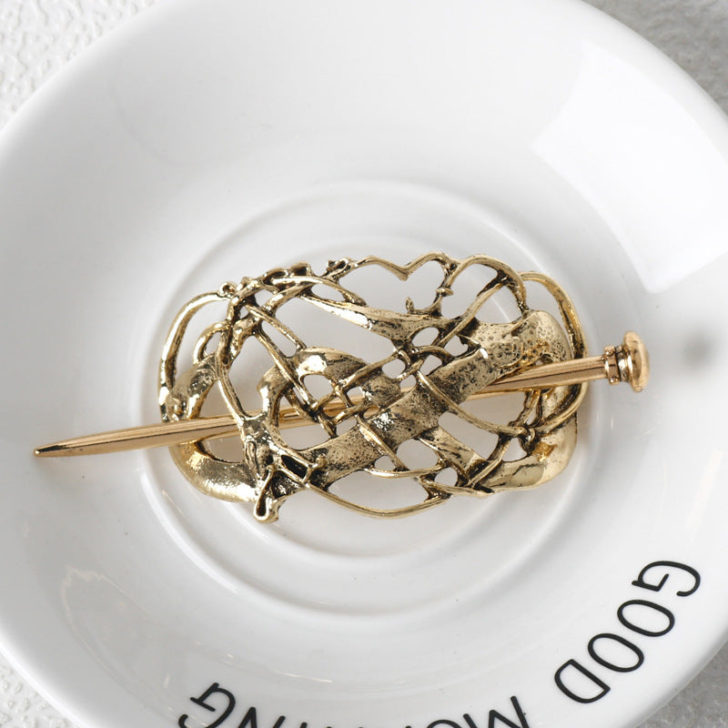 Vintage Metal Hairpin Headdress for Women