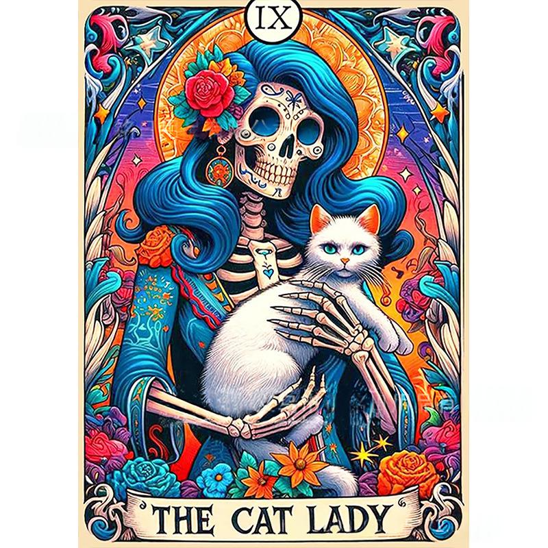 Halloween Skull 5D DIY Diamond Painting Full Drill Wall Art Kit - 30x40cm