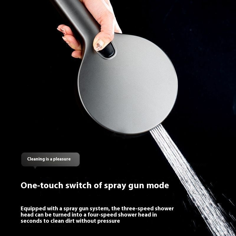 Pressurized Shower Head with Hose and Bracket - Multiple Colors