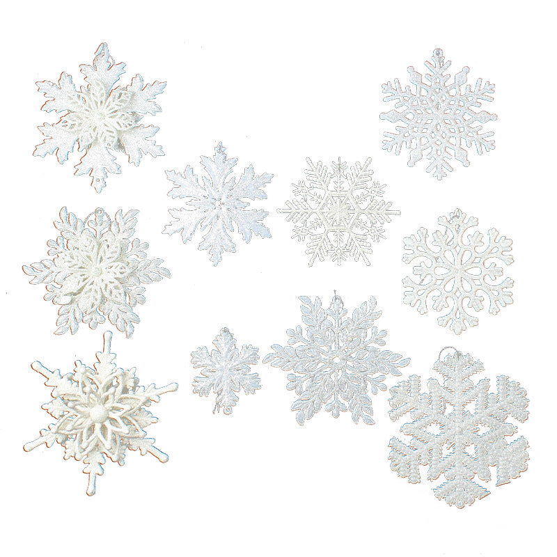 Snowflake String Windows Decorations for Christmas Party - PVC Pendant Set