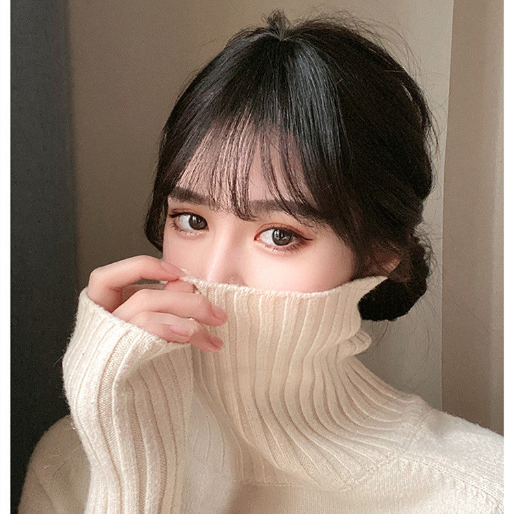 French Bangs Wig | Medium Length Synthetic Hair | Multiple Colors
